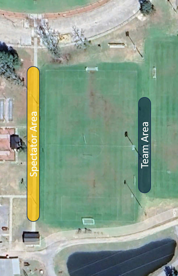 Map of Soccer Fields at Coquille Park