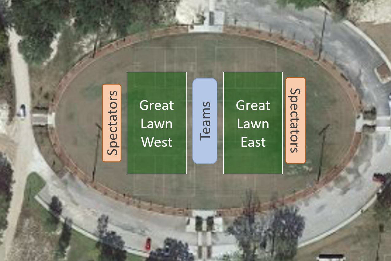 Map of Soccer Fields at Coquille Park